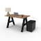 We'Re It A-Frame Writing Desk W/ Storage, 24 in D X 30 in H, 48 in W X Laminate AF4824-PED-WAL - alternate 3